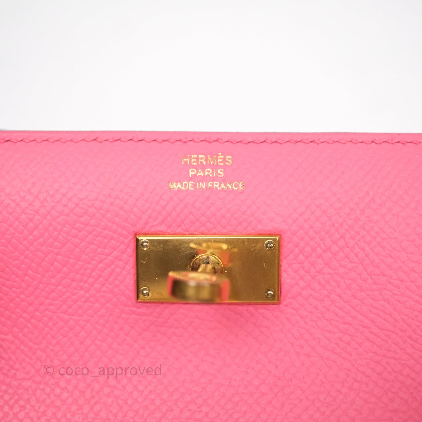 Hermès Kelly Depliant Medium Wallet Rose Epsom Gold Hardware