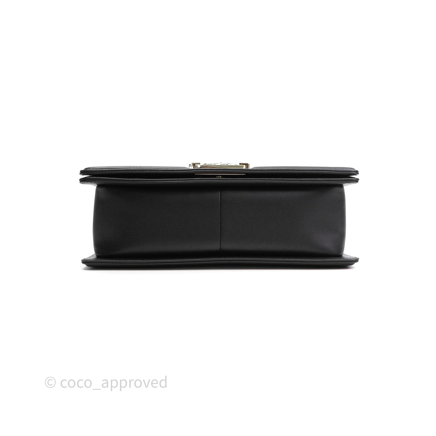 Chanel Medium Boy Chevron Black Calfskin Gold Hardware