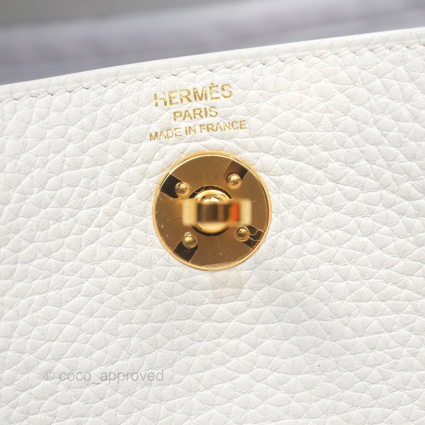 Hermès Mini Lindy 20 New White 0U Clemence Gold Hardware