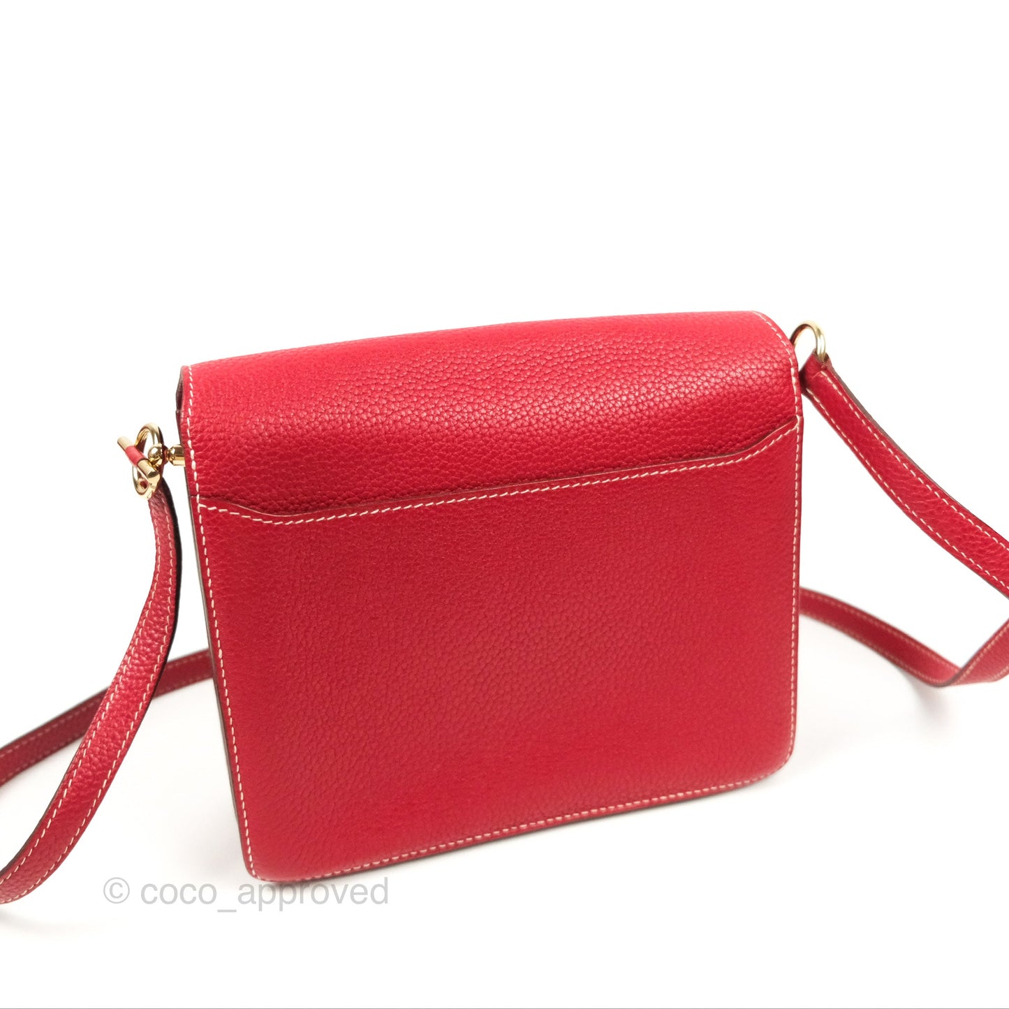 Hermès Roulis 23 Red Clemence Gold Hardware