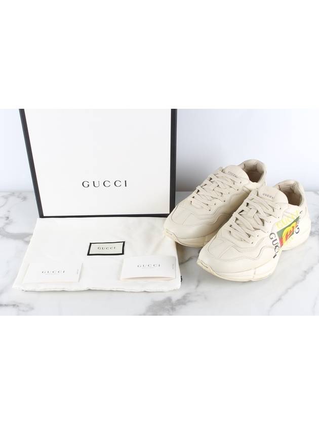 Luxury Gucci Trending 2025 Square Logo Rhyton Sneakers 6