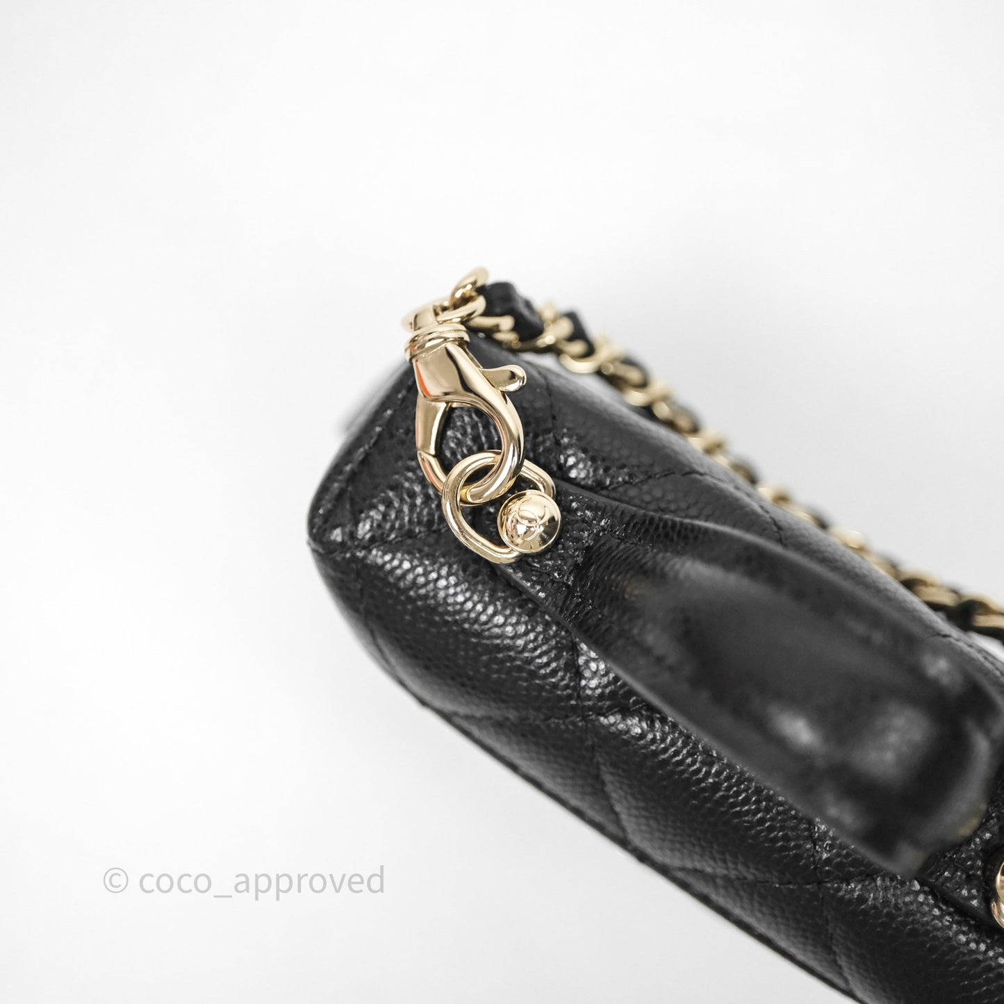 Chanel Classic Black Caviar Mini Bag Charm