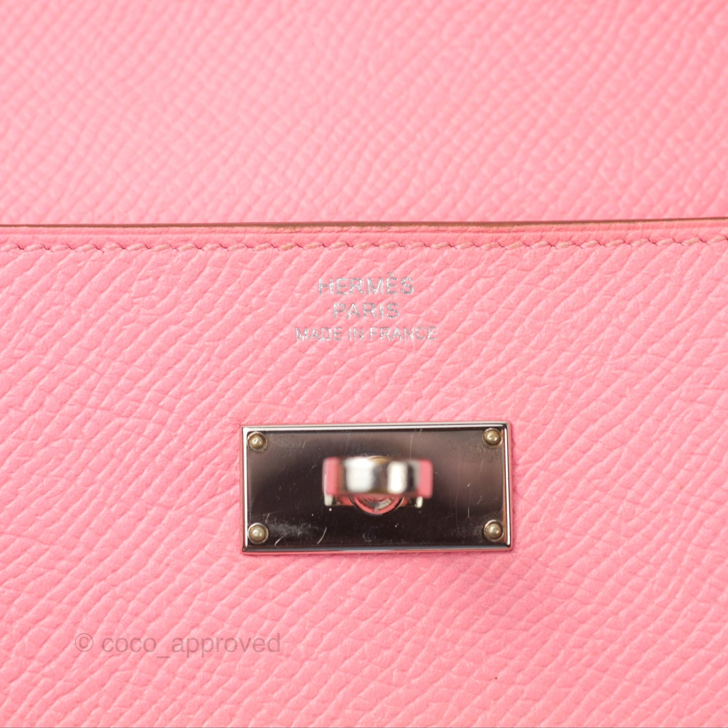 Hermès Kelly Wallet Rose Confetti Epsom Palladium Hardware