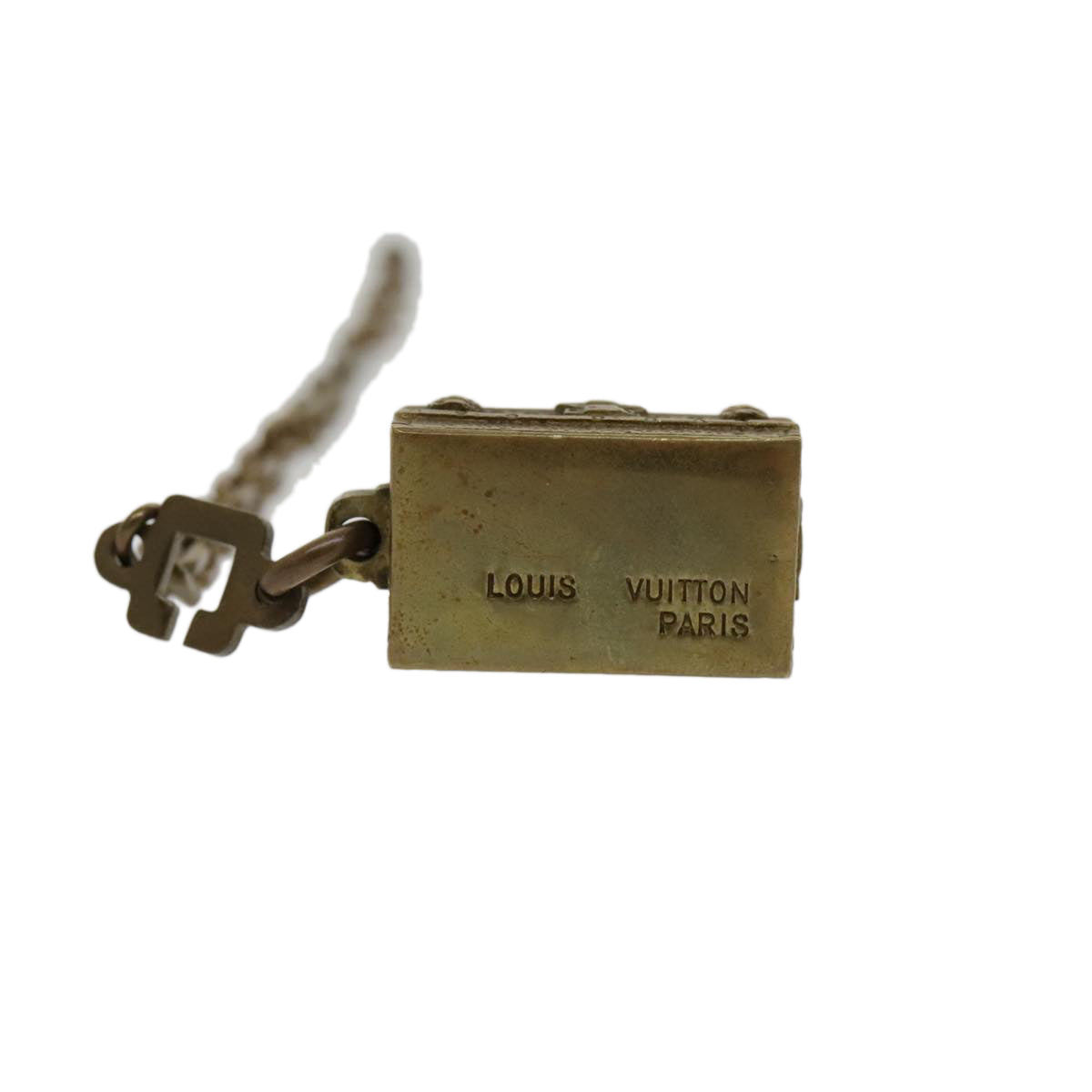 LOUIS VUITTON Trunk Type Key Holder metal Gold LV 94158