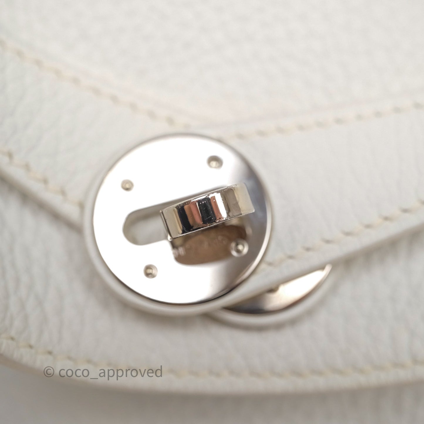 Hermès Lindy 30 White Clemence Palladium Hardware