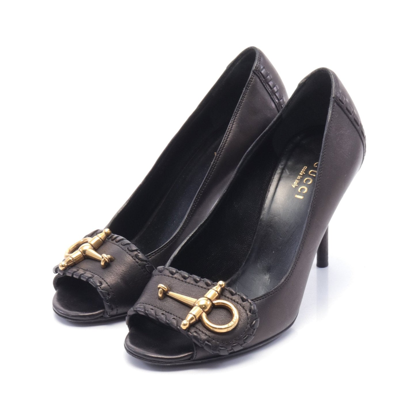 Luxury Gucci Trending 2025 Horsebit Pumps Leather Black