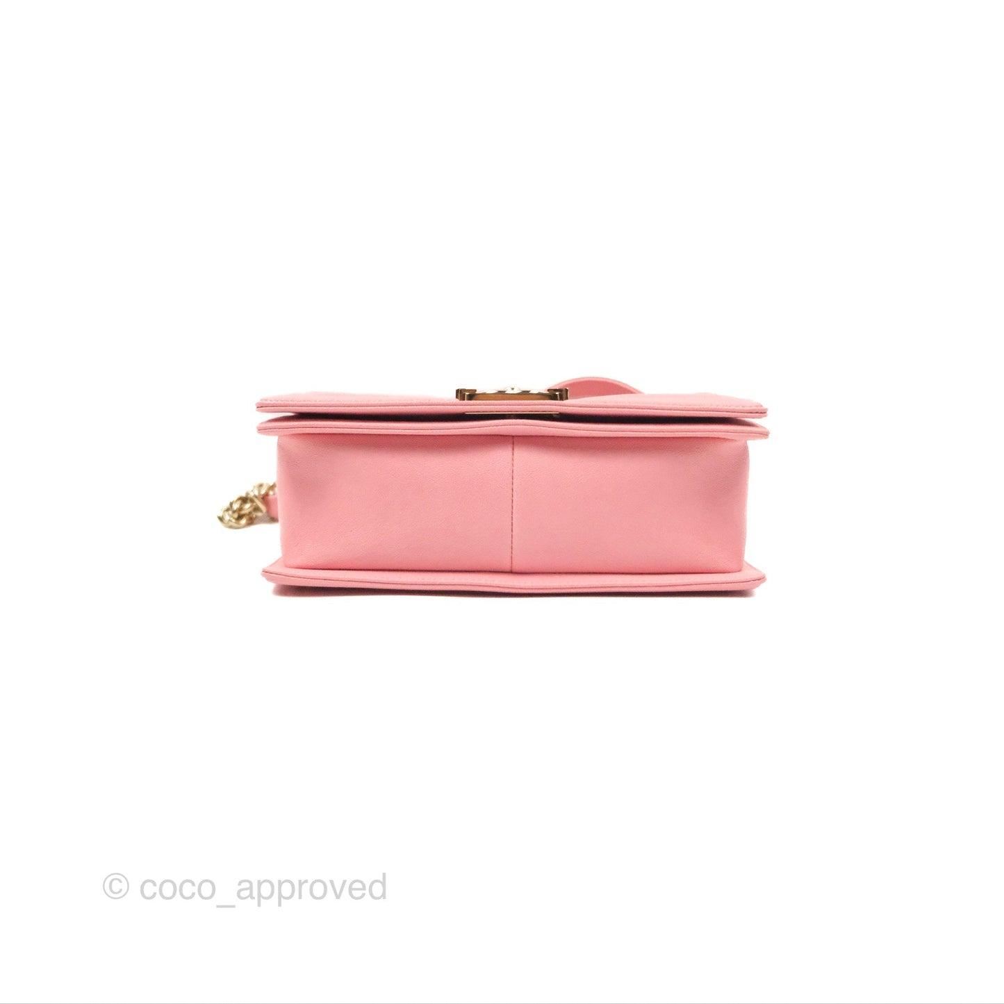 Chanel Boy Chevron Medium Pink Caviar Gold Hardware