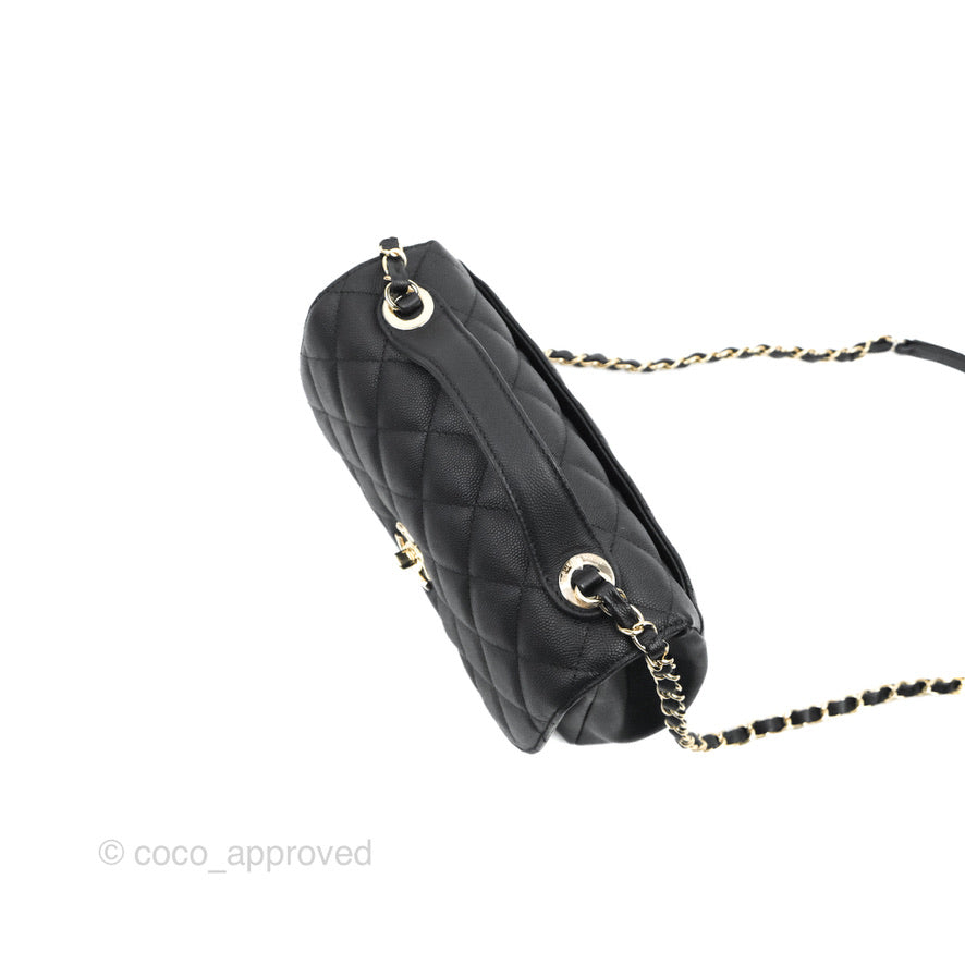 Chanel Quilted Medium Business Affinity Flap Black Caviar Gold Hardware