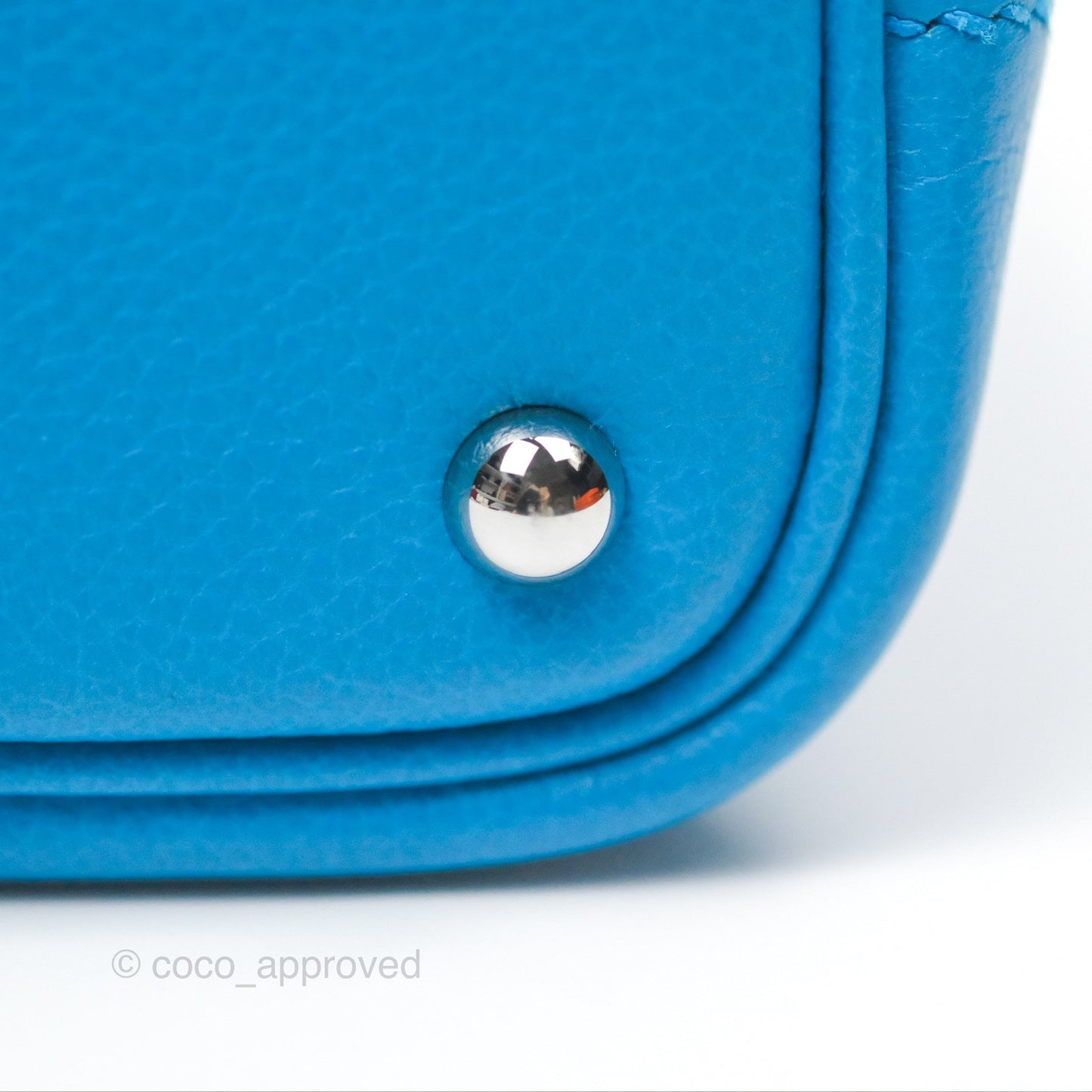Hermès Bolide Mini 1923 Bleu Frida Evercolor Palladium Hardware