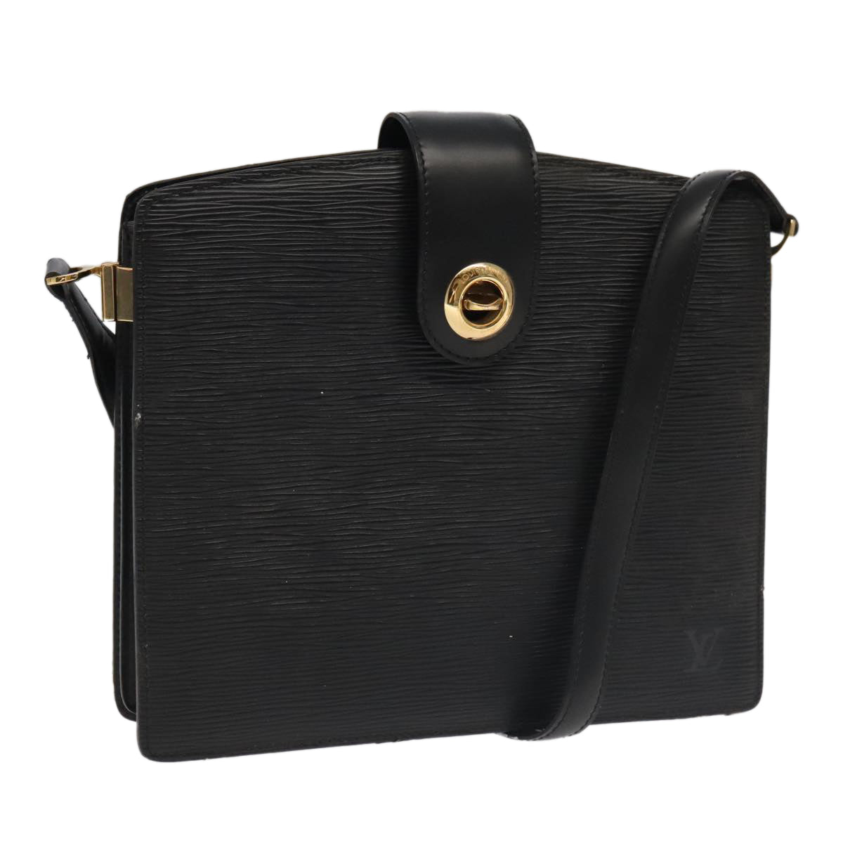 LOUIS VUITTON Epi Capuchin Shoulder Bag Black M52342 LV 94182