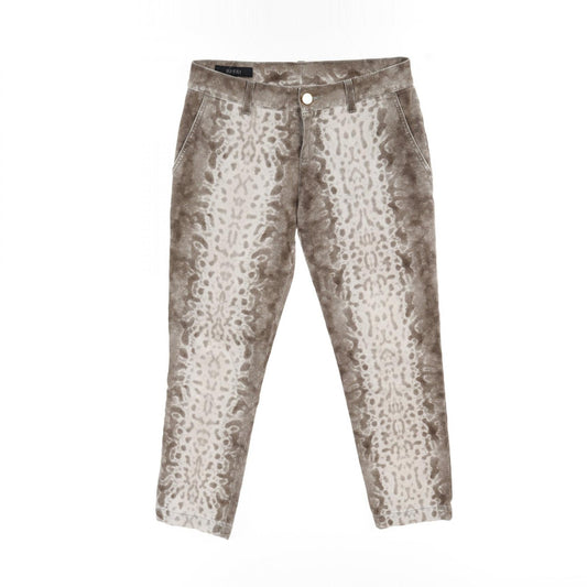 Luxury Gucci Trending 2025 HOLIDAY Pants Leopard print Python pattern Cotton Gray brown White