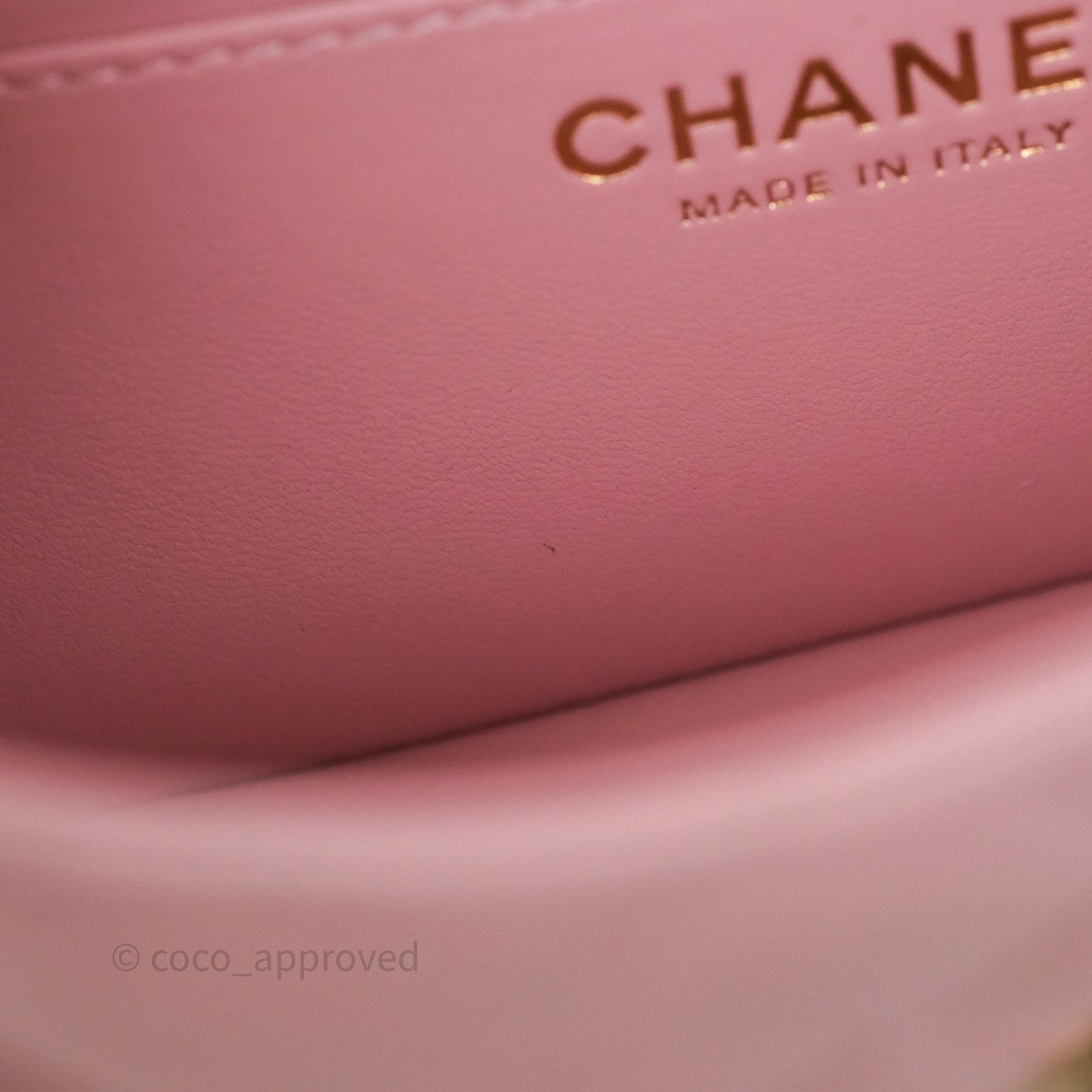Chanel Quilted Extra Mini Rectangular Flap Pink Lambskin Gold Hardware