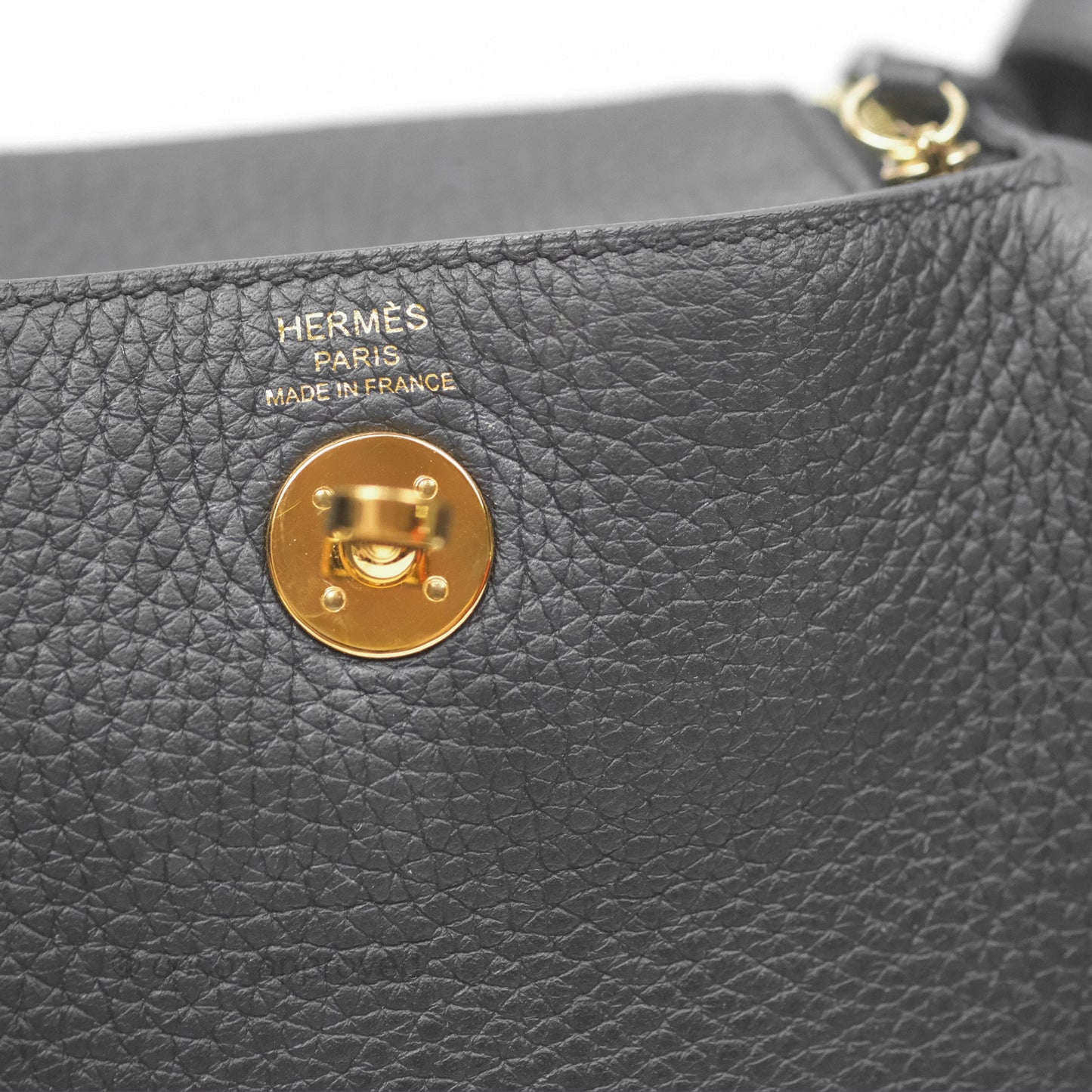 Hermès Mini Lindy 20 Noir 89 Clemence Gold Hardware