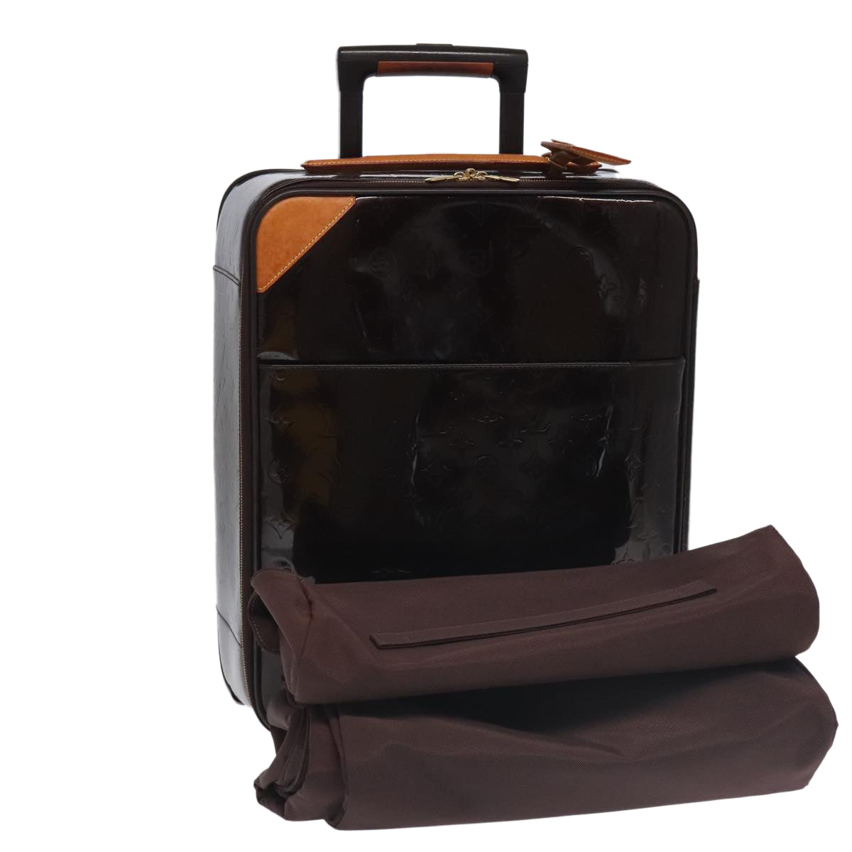 LOUIS VUITTON Monogram Vernis Pegas 45 Suitcase Amarante M91277 LV 94227