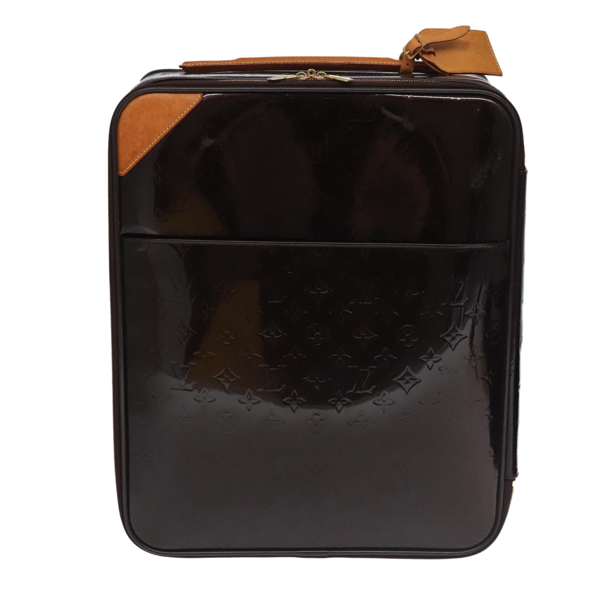 LOUIS VUITTON Monogram Vernis Pegas 45 Suitcase Amarante M91277 LV 94227