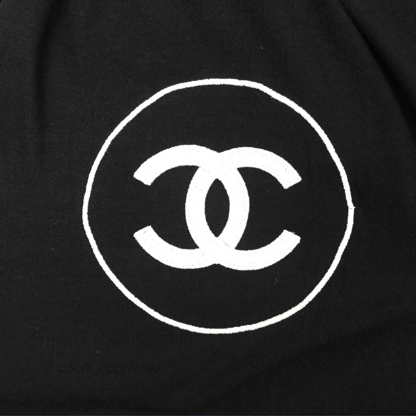 Chanel CC Black White Cashmere Silk Scarf