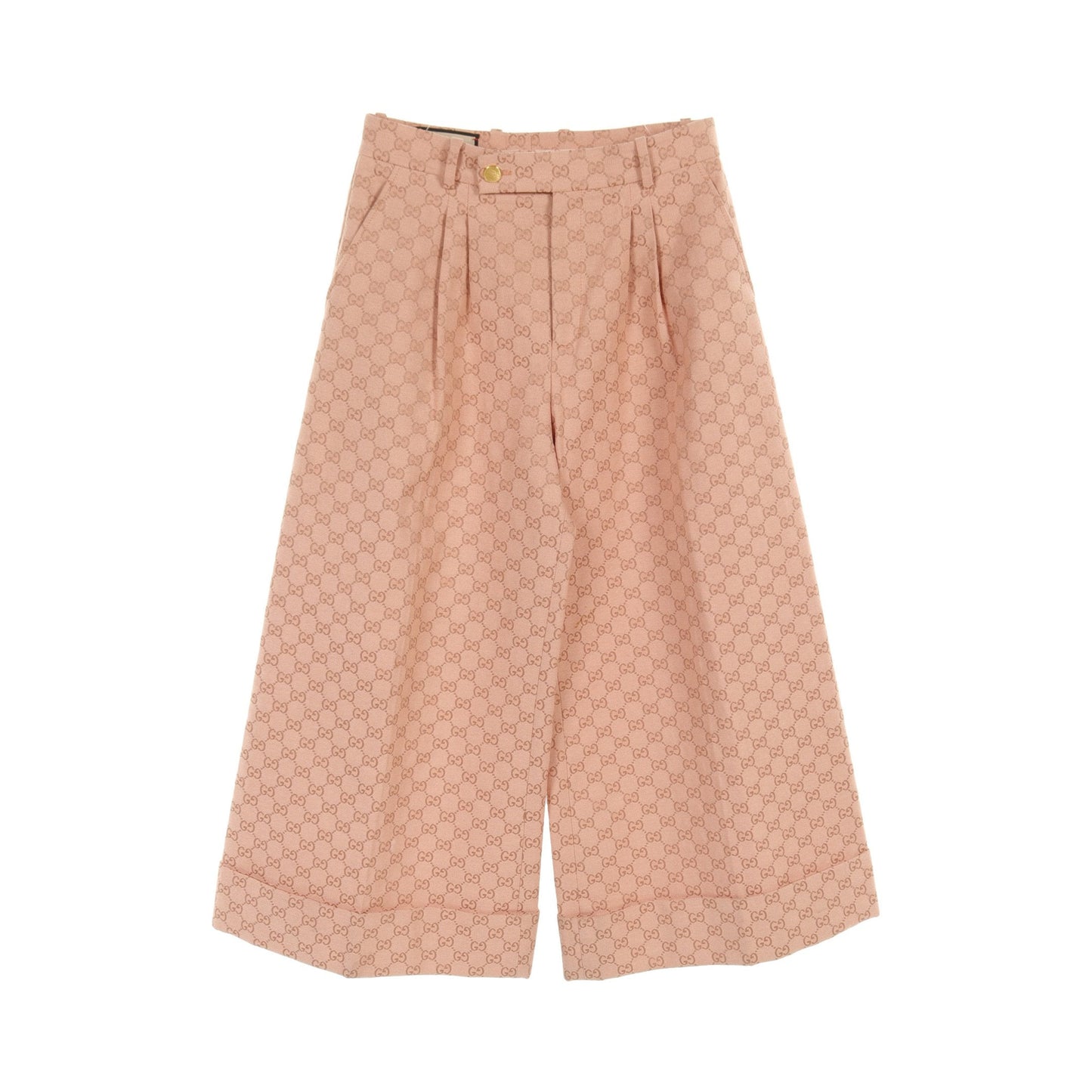 Luxury Gucci Trending 2025 GG pattern Wide pants Cotton Pink