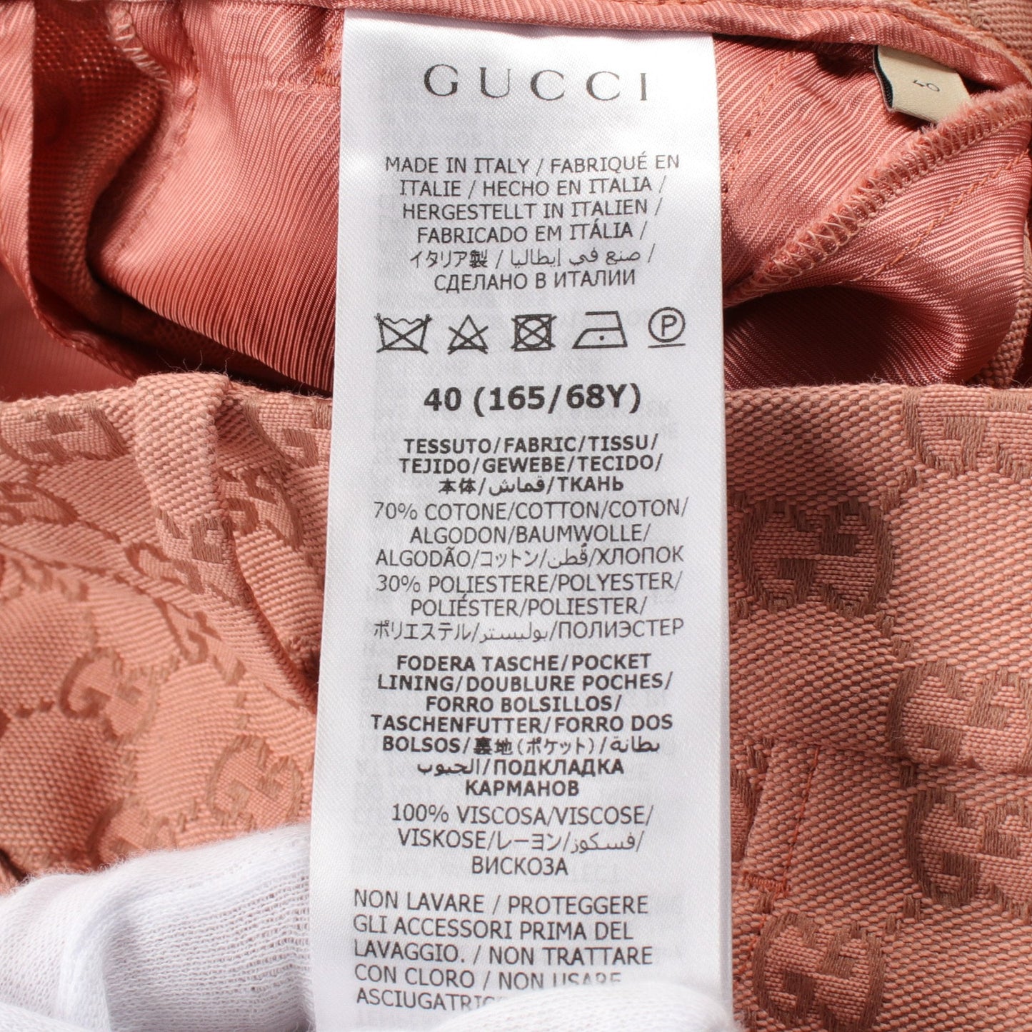 Luxury Gucci Trending 2025 GG pattern Wide pants Cotton Pink