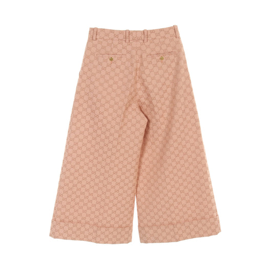Luxury Gucci Trending 2025 GG pattern Wide pants Cotton Pink