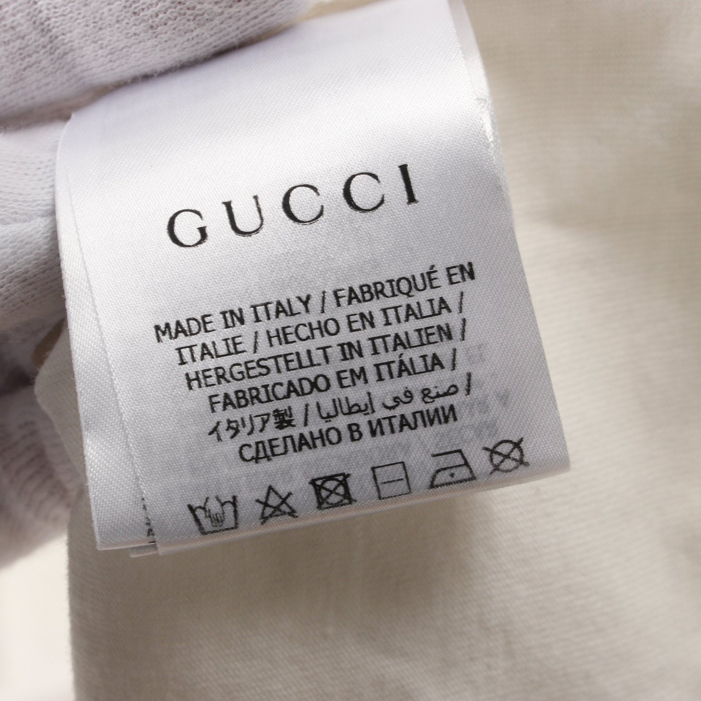 Luxury Gucci Trending 2025 Cropped T-shirt Cotton White Multicolor