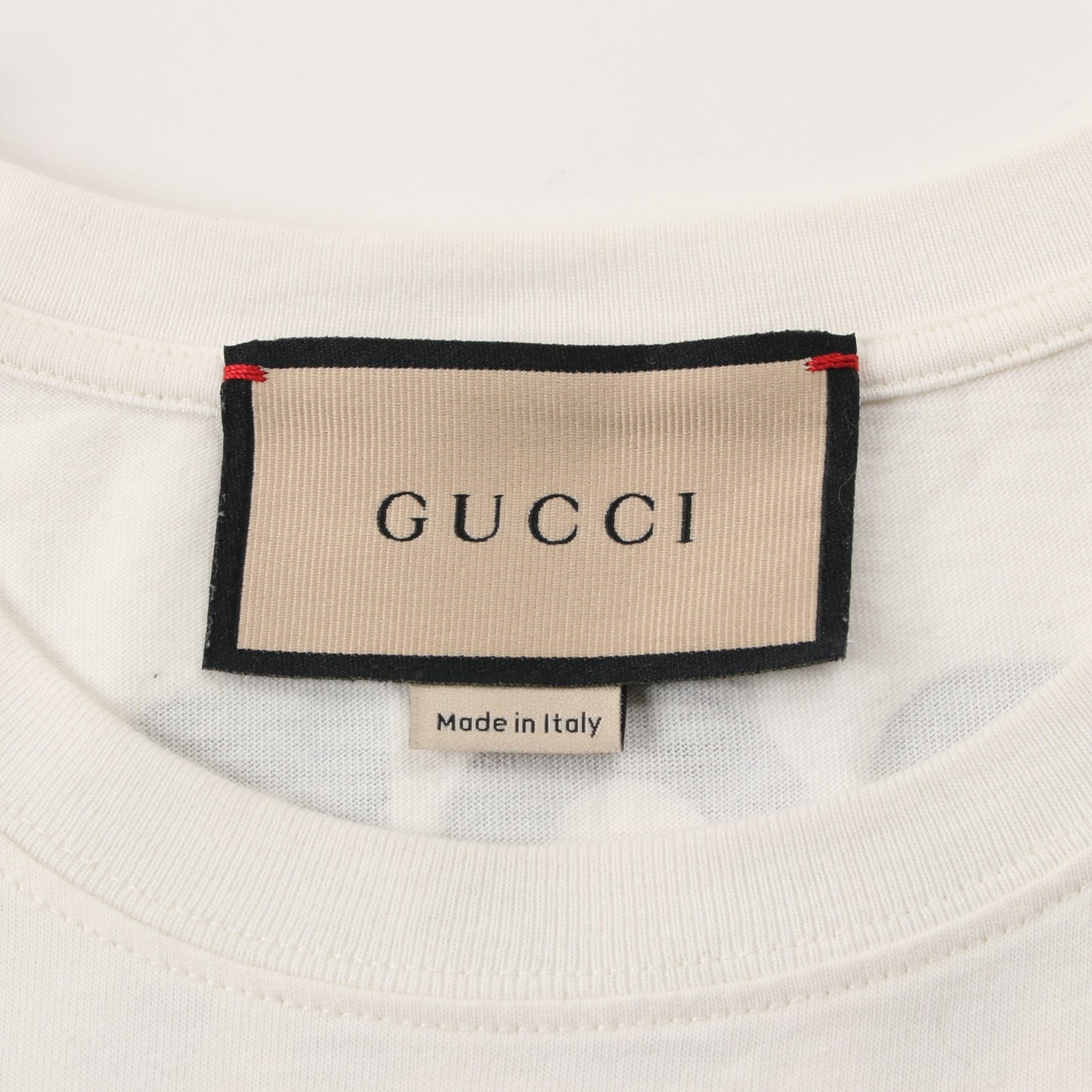 Luxury Gucci Trending 2025 Cropped T-shirt Cotton White Multicolor