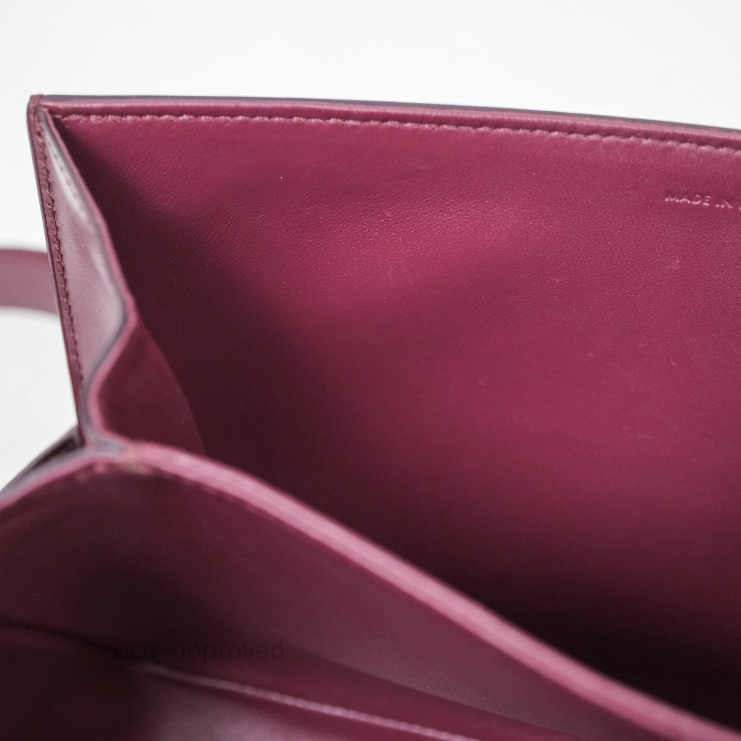 Celine Medium Triomphe Acai Burgundy Shiny Calfskin Gold Hardware
