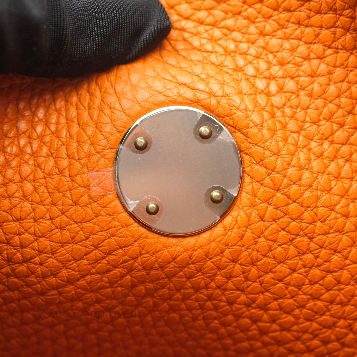 Hermès Lindy 30 Abricot I9 Clemence Palladium Hardware