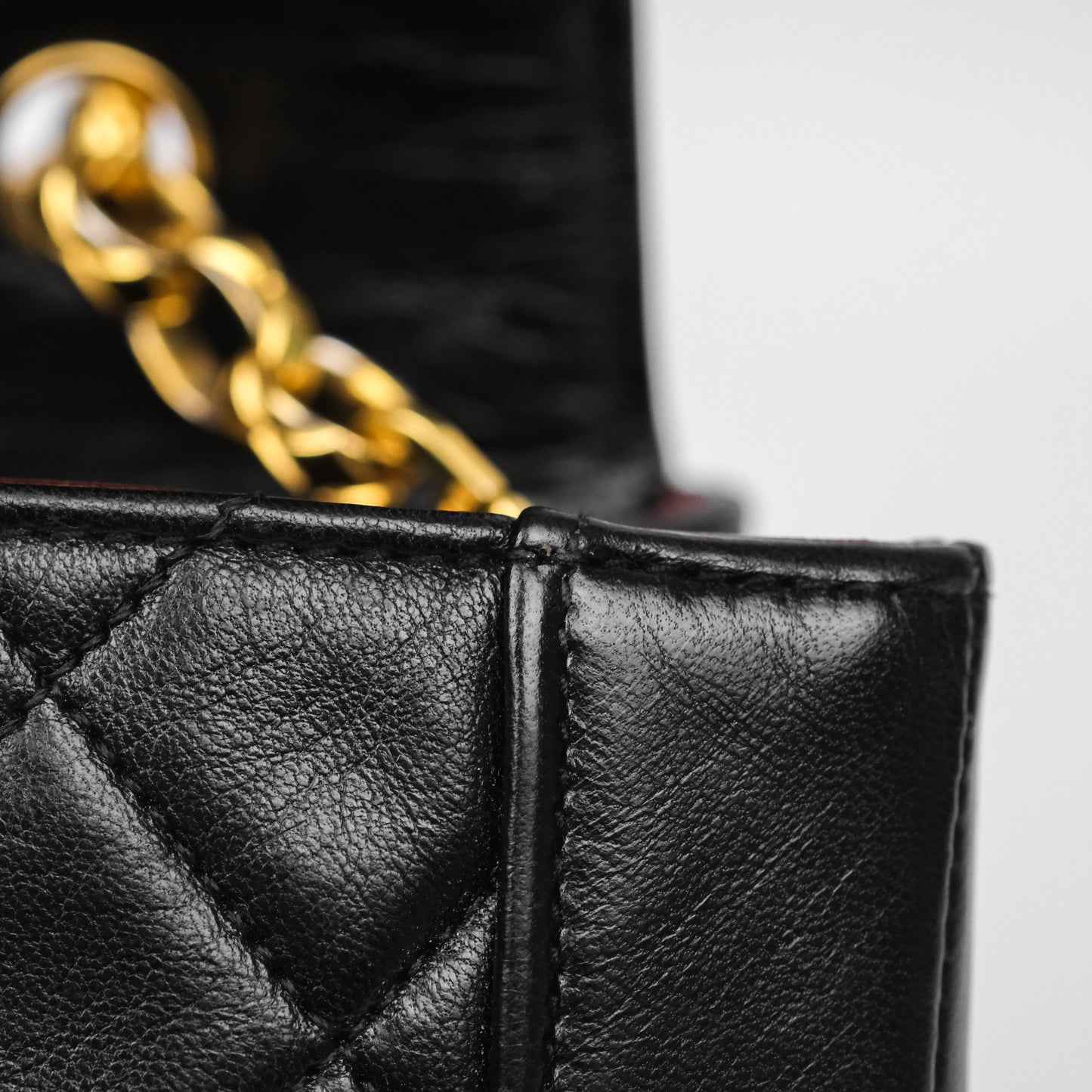 Chanel Vintage Small Diana Flap Black Lambskin 24K Gold Hardware