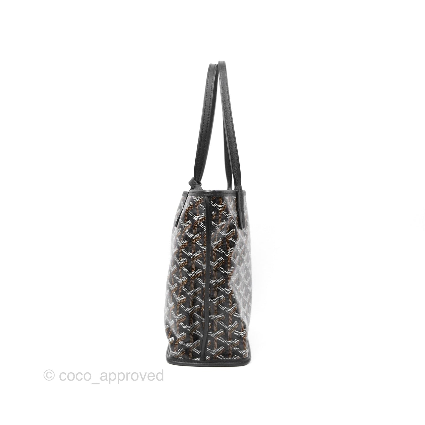 Goyard Anjou Mini Bag Goyardine Canvas Black