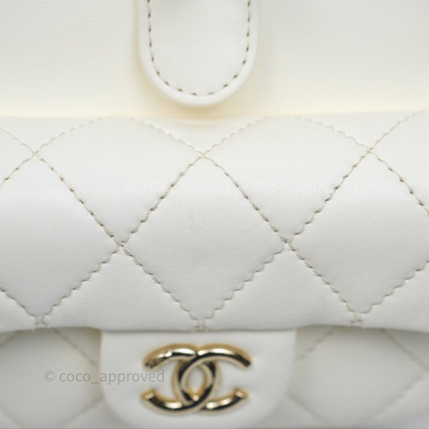 Chanel Quilted Small Duma Drawstring Backpack White Calfskin Gold Hardware