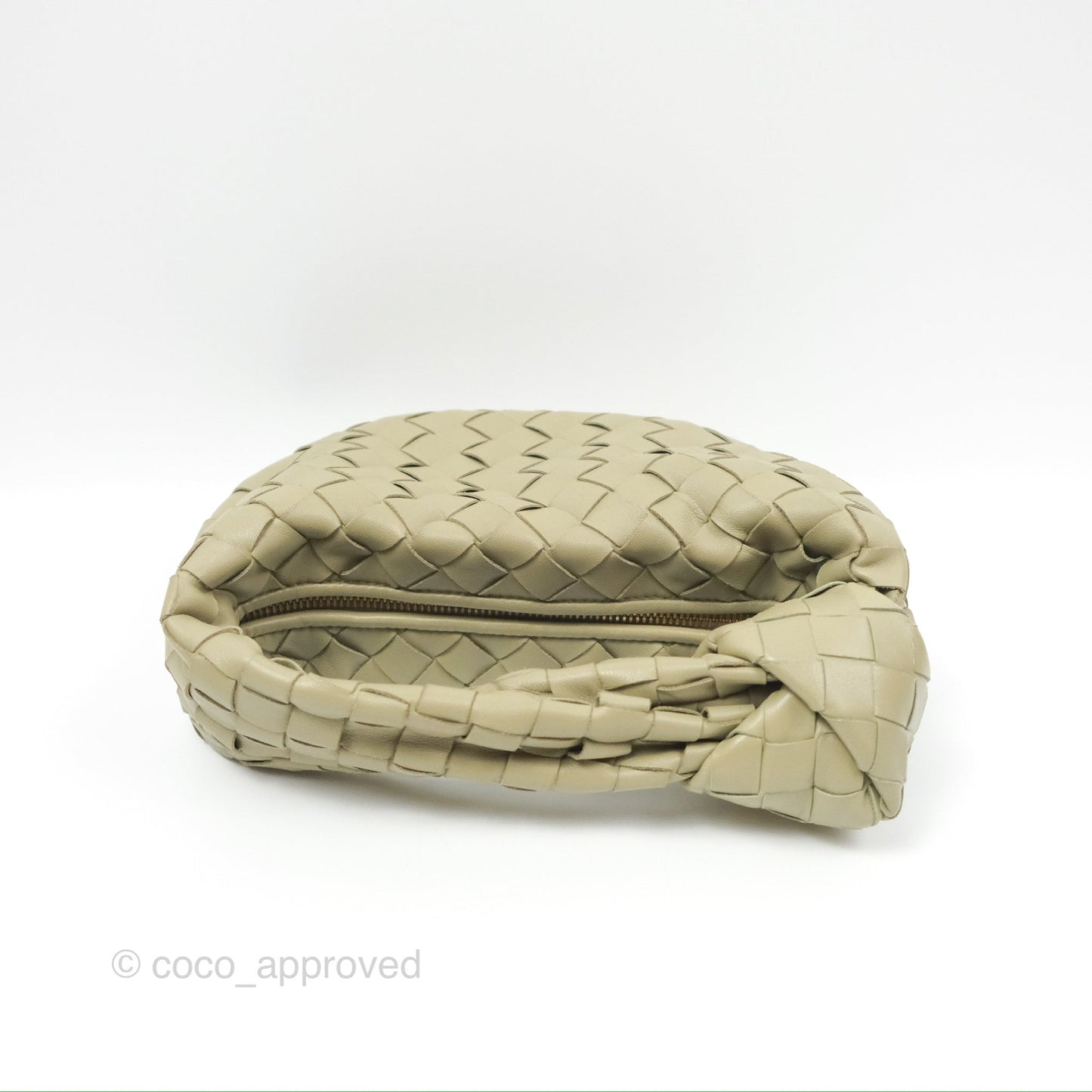 Bottega Veneta Mini Jodie Bag Travertine Intrecciato Lambskin