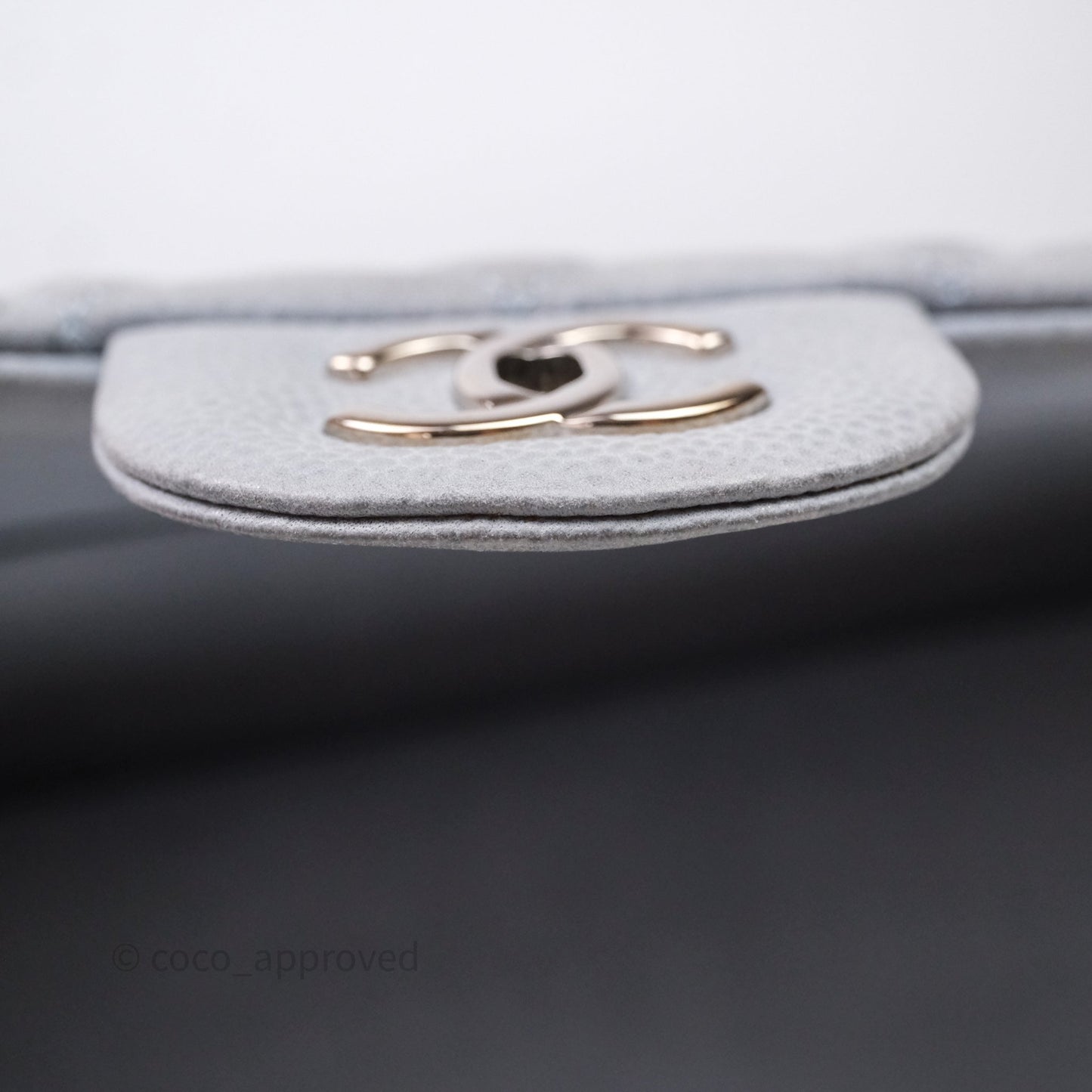 Chanel Jumbo Double Flap Grey Caviar Gold Hardware⁣⁣