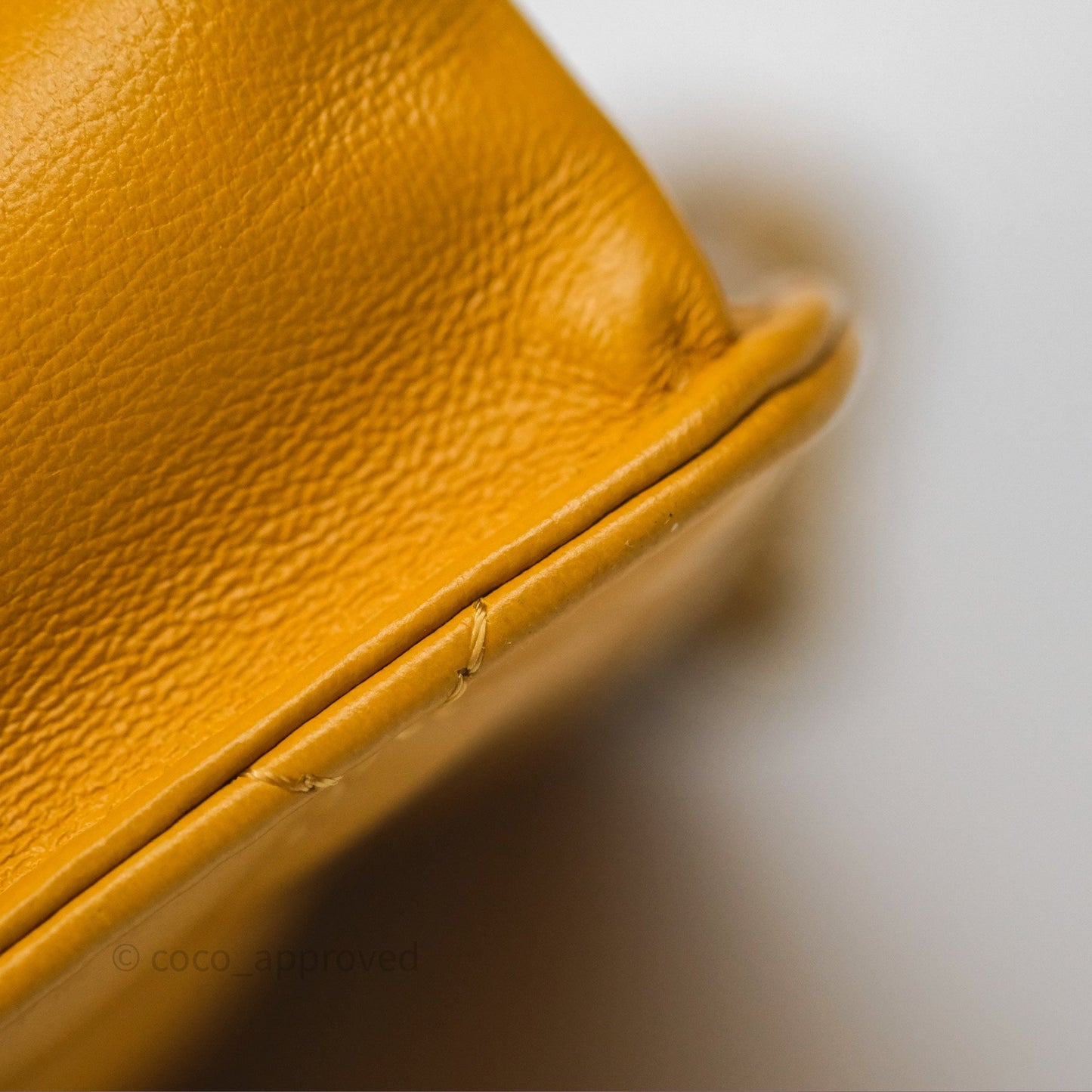 Chanel Quilted Classic Chain Around WOC Yellow Lambskin Aged Gold Hardware