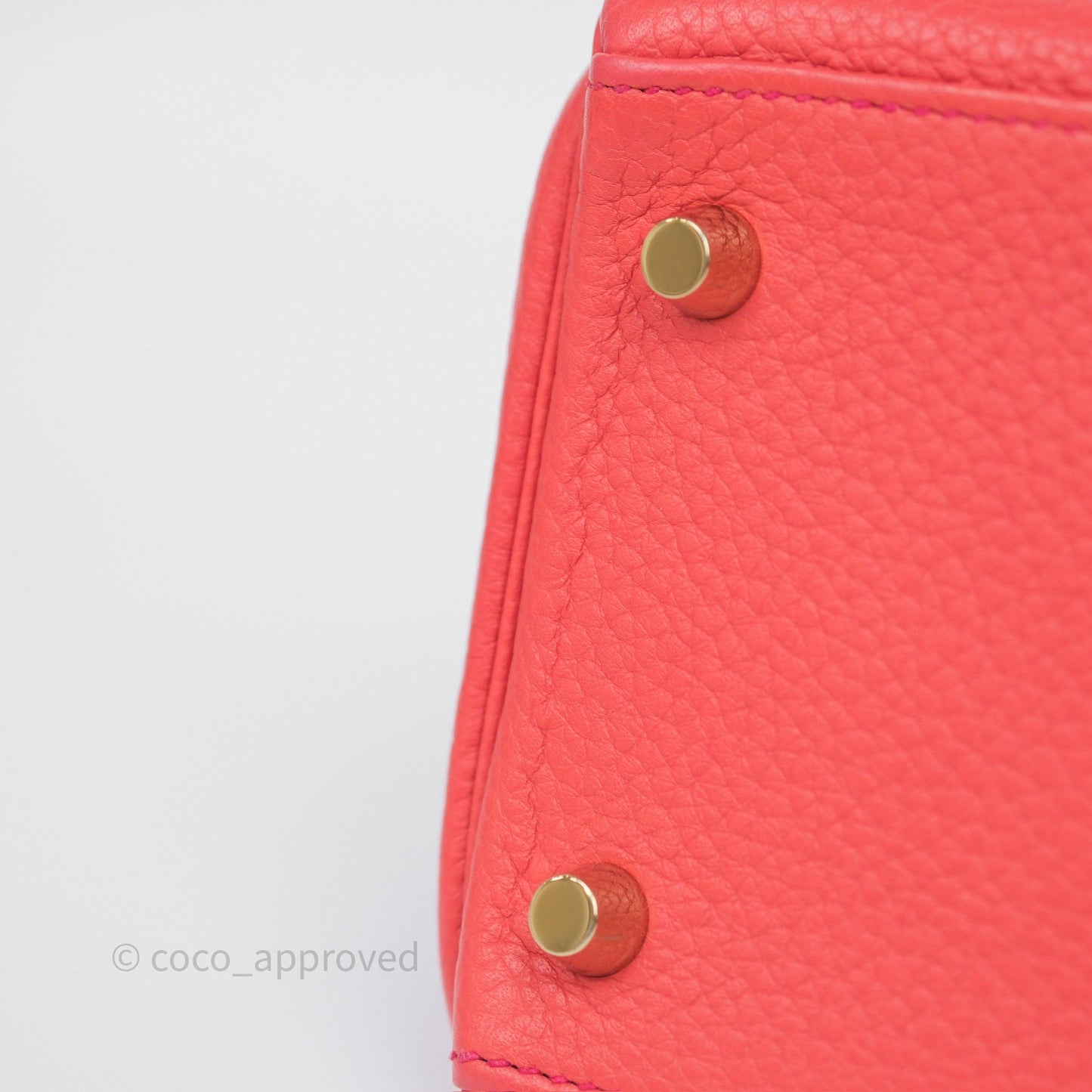 Hermès Kelly 28 Rose Jaipur Retourne Togo Gold Hardware