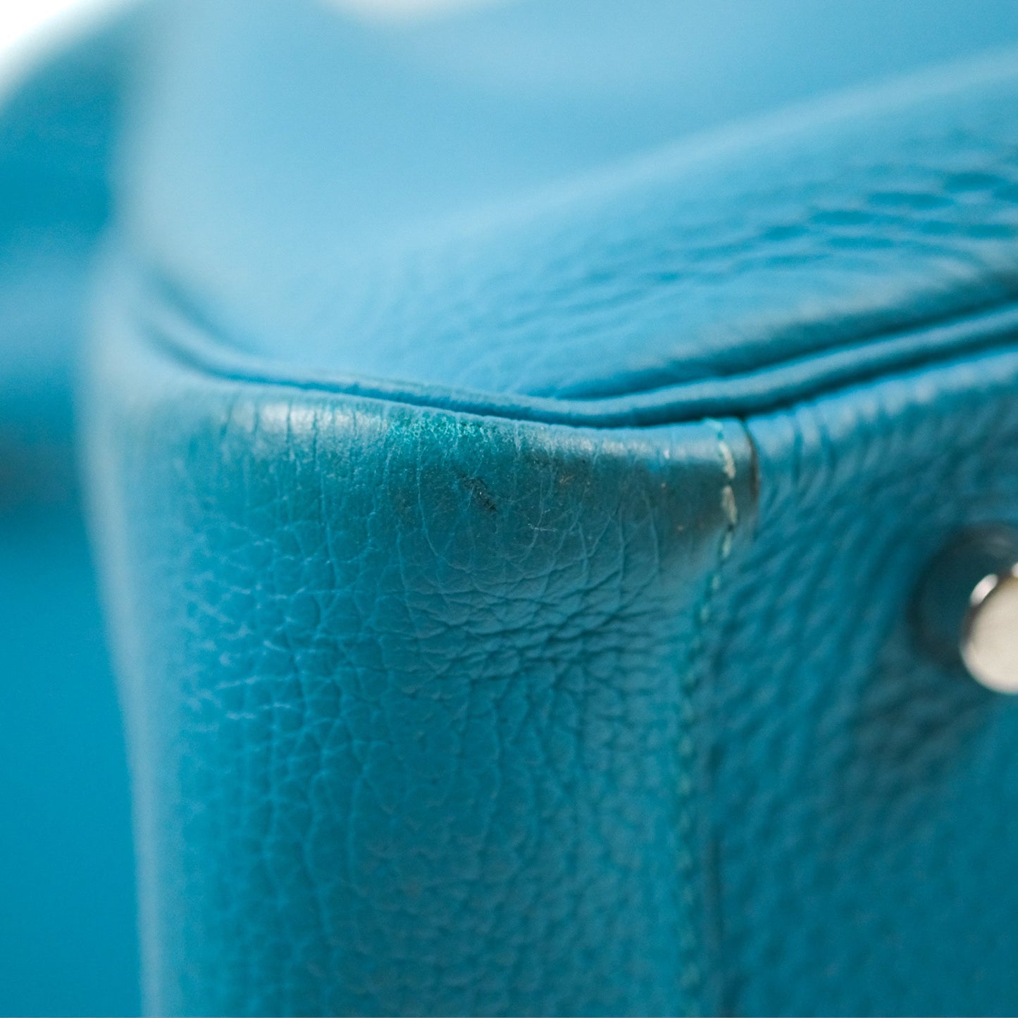Hermès Lindy 34 Blue Paon Clemence Palladium Hardware