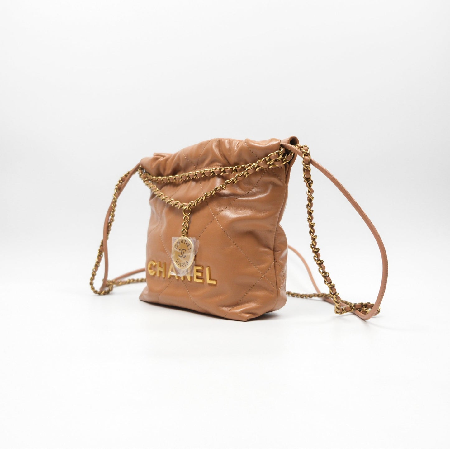 Chanel 22 Mini Bag Caramel Crumpled Calfskin