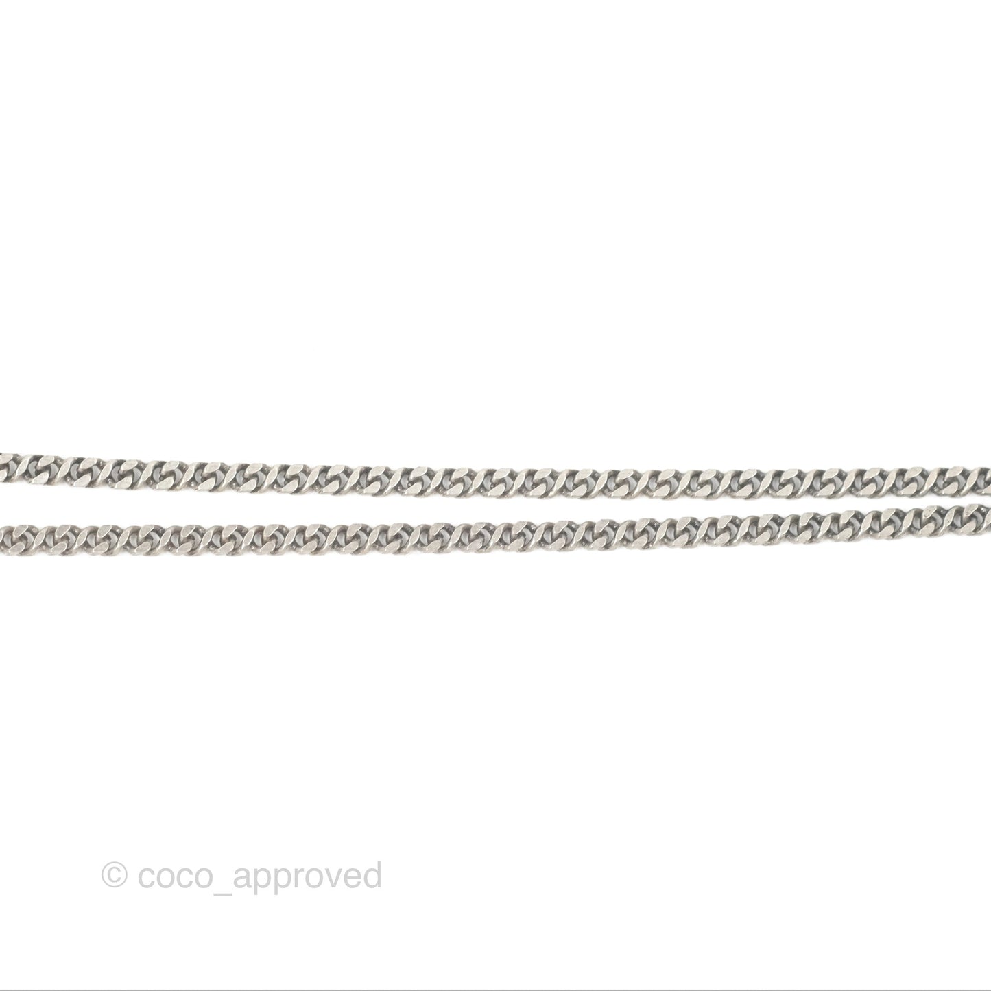 Chanel Crystal CC Pearl Necklace Gun Metal 21A