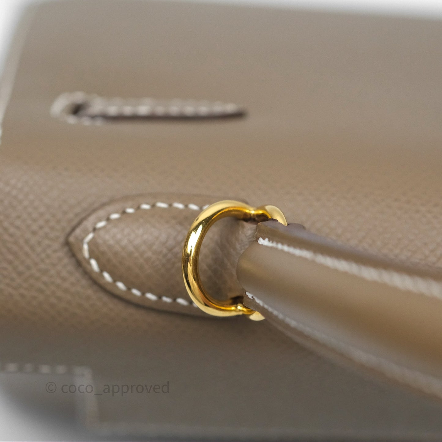 Hermès Kelly 25 Sellier Etoupe Epsom Gold Hardware