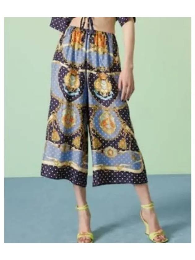 Luxury Gucci Trending 2025 Polka Dot Silk Wide Pants