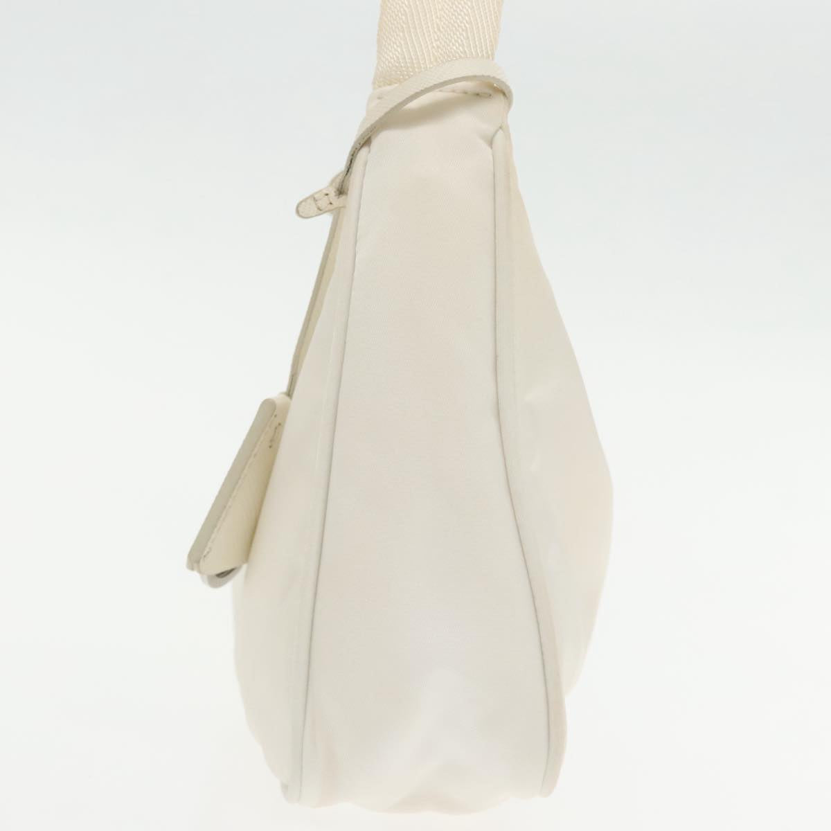 Luxury Prada Hand Bag Nylon White Silver  94394