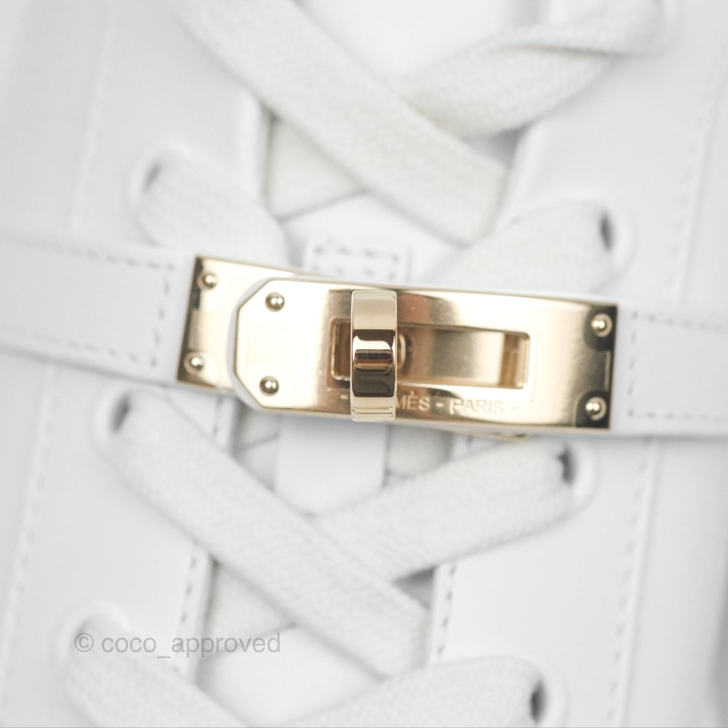 Hermès Day Sneaker White Gold Hardware Size 40