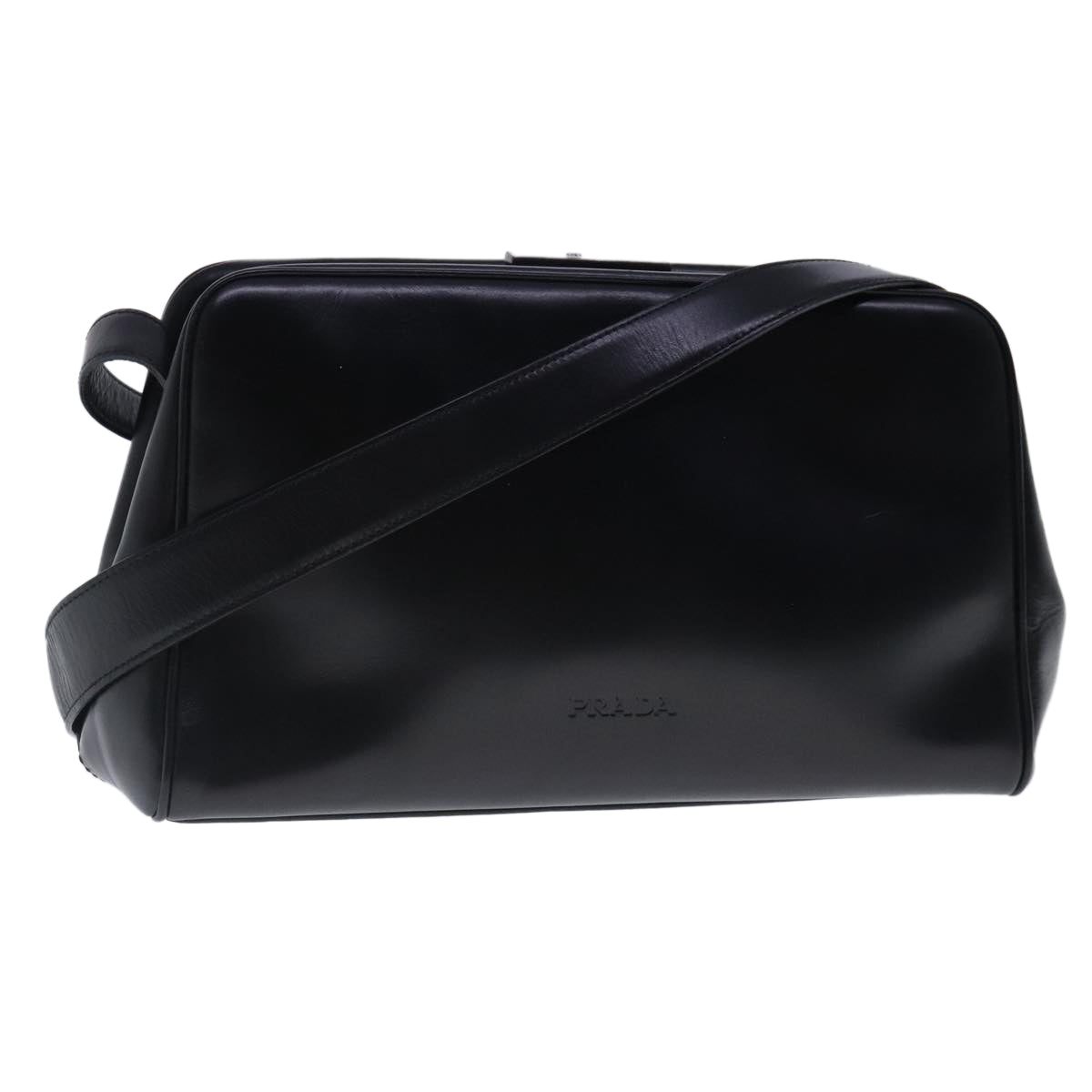 Luxury Prada Shoulder Bag Leather Black  94409