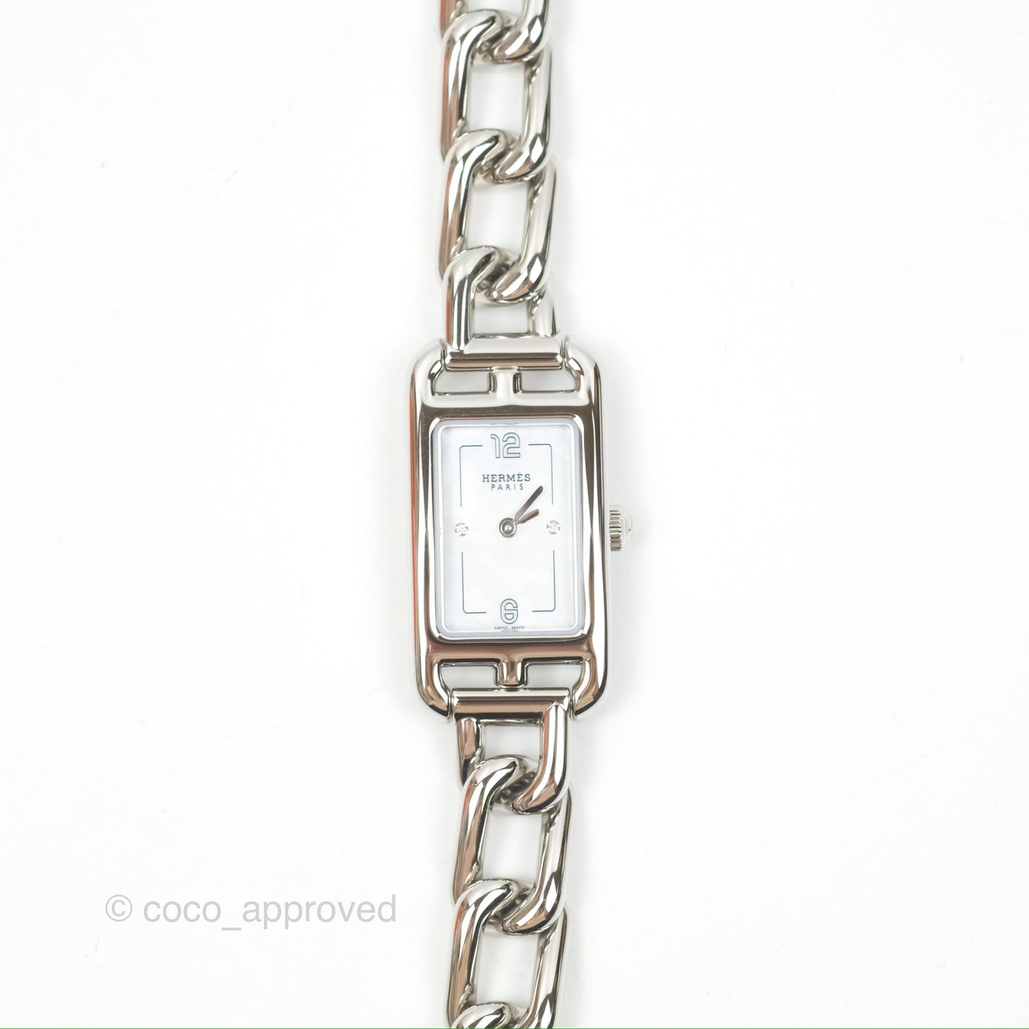Hermès Nantucket Watch Steel Bracelet Palladium