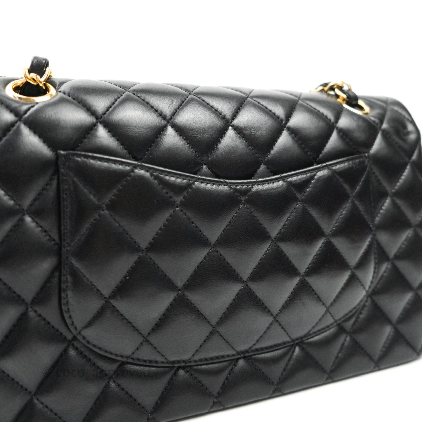 Chanel Classic M/L Black Lambskin Gold Hardware