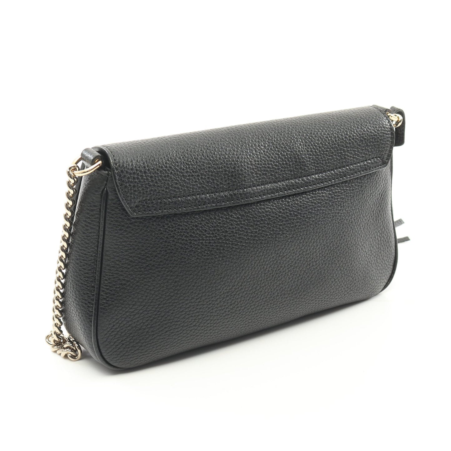 Luxury Gucci Trending 2025 Soho Interlocking G Chain shoulder bag Leather Black