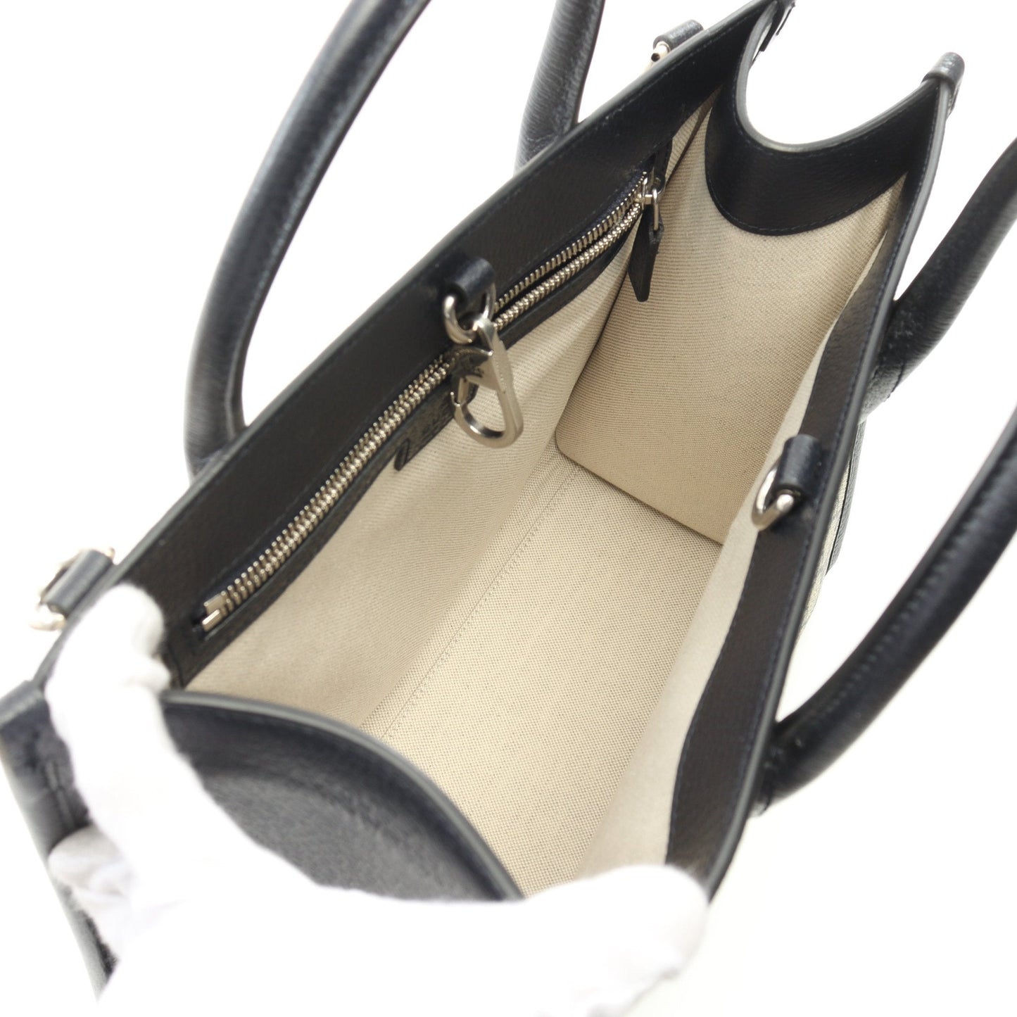 Luxury Gucci Trending 2025 GG Supreme Handbag Tote bag Apple PVC Leather Beige Navy 2WAY