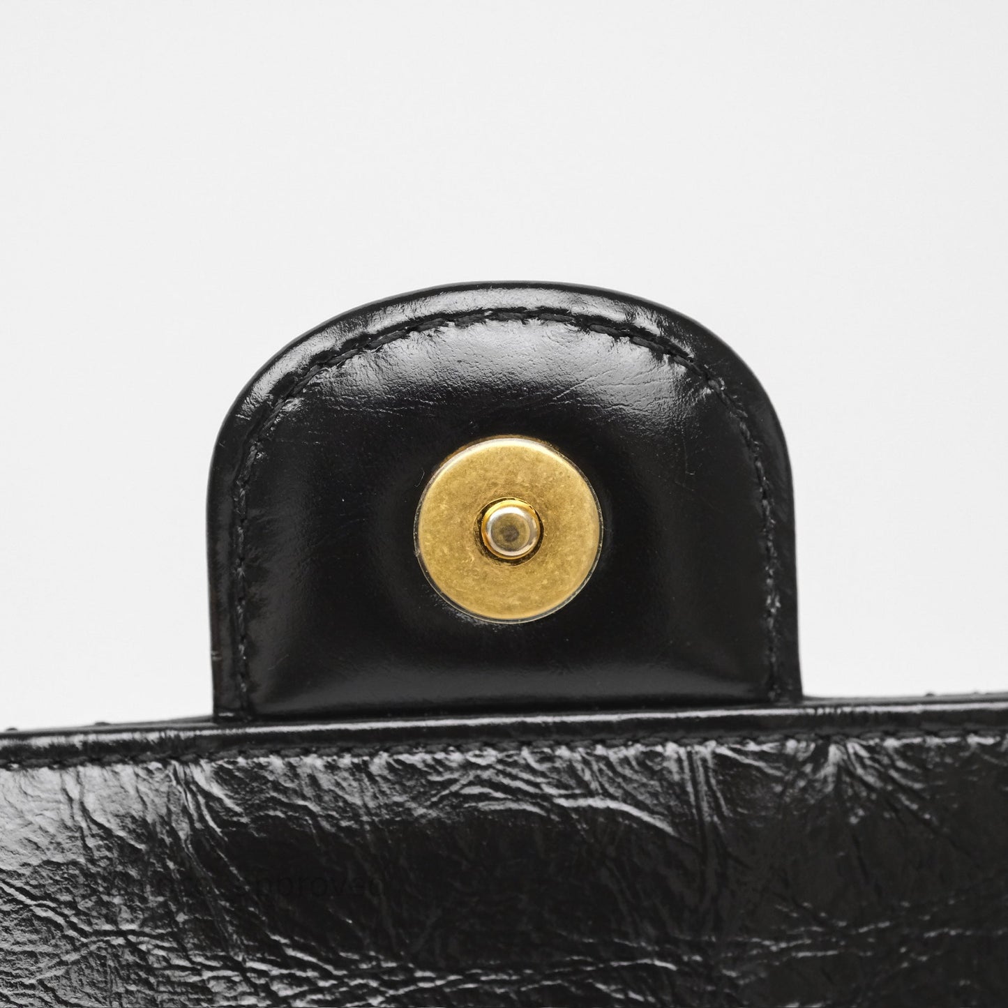 Chanel Small Hobo Black Shiny Crumpled Calfskin Aged Gold Hardware 23C