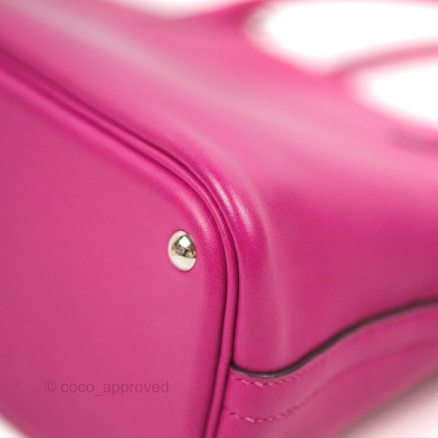 Hermès Bolide 27 Rose Pourpre Swift Palladium Hardware