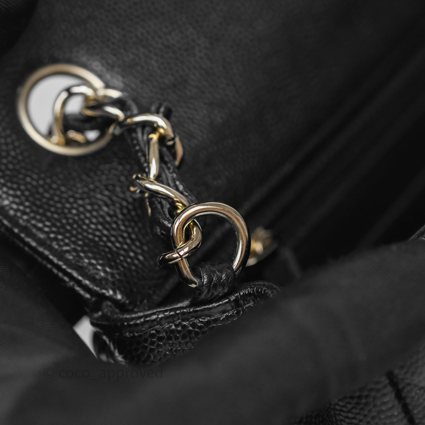 Chanel Mini Rectangular Chevron Black Caviar Gold Hardware
