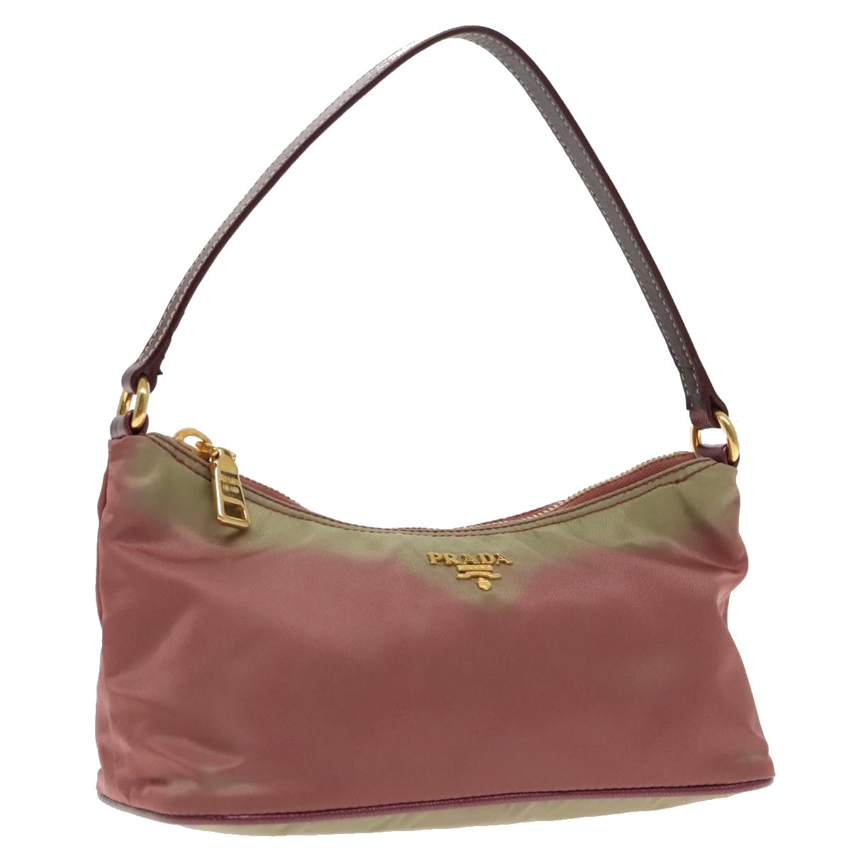 Luxury Prada Hand Bag Nylon Purple Gold  94456